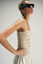 Robe contrastée décolleté droit