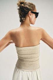 Robe contrastée décolleté droit