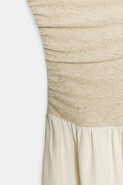 Robe contrastée décolleté droit