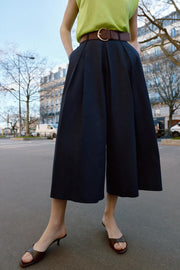 Pantalon-culotte avec ceinture