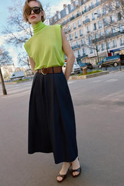 Pantalon-culotte avec ceinture