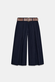Pantalon-culotte avec ceinture