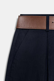 Pantalon-culotte avec ceinture