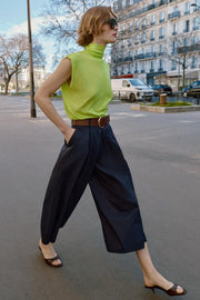 Pantalon-culotte avec ceinture