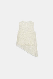 Top rouge à sequins