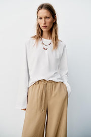 Pantalon droit avec ceinture