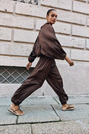 Veste bomber ballon satinée