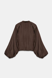 Veste bomber ballon satinée