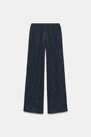 Pantalon semi-transparent effet froissé