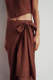 Pantalon paréo avec nœud