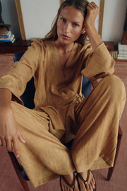 Pantalon large à cordon