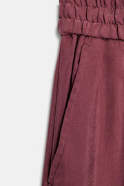 Pantalon large à taille élastique