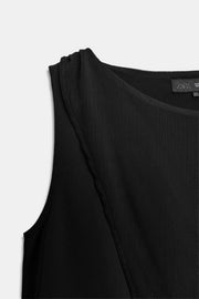 Blouse contrastée effet cape