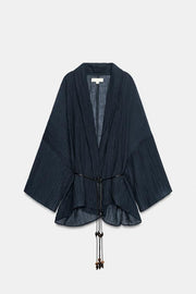 Veste semi-transparente effet froissé