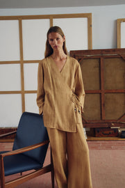 Veste croisée à cordon