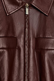Veste effet cuir à taille élastique