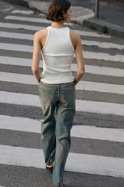 Jean Z1975 coupe droite ample, taille mi-haute