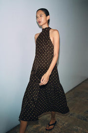 Robe dos-nu à pois ZW Collection