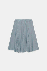 Jupe midi à carreaux vichy et godets