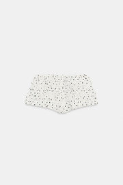 Short mini à volants à pois