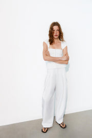 Pantalon coupe ballon à plis