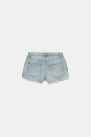 Short arrondi en denim TRF taille haute