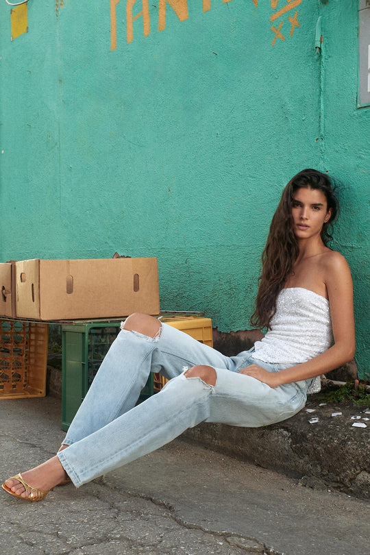 Jean TRF droit taille basse déchiré