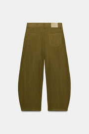 Pantalon coupe ballon en lin