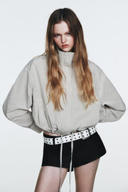Veste en nylon à carreaux