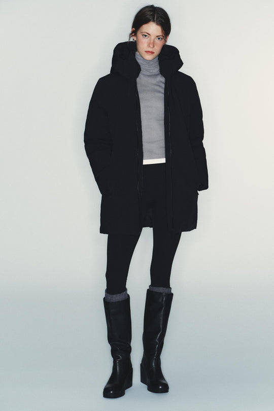 Veste matelassée à capuche, coupe-vent et déperlante