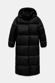 Anorak matelassé 70 % duvet, 30 % plumes, à capuche et gants, déperlant