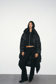Anorak matelassé 70 % duvet, 30 % plumes, à capuche et gants, déperlant