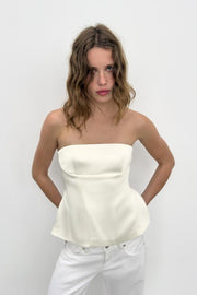 Top bustier peplum
