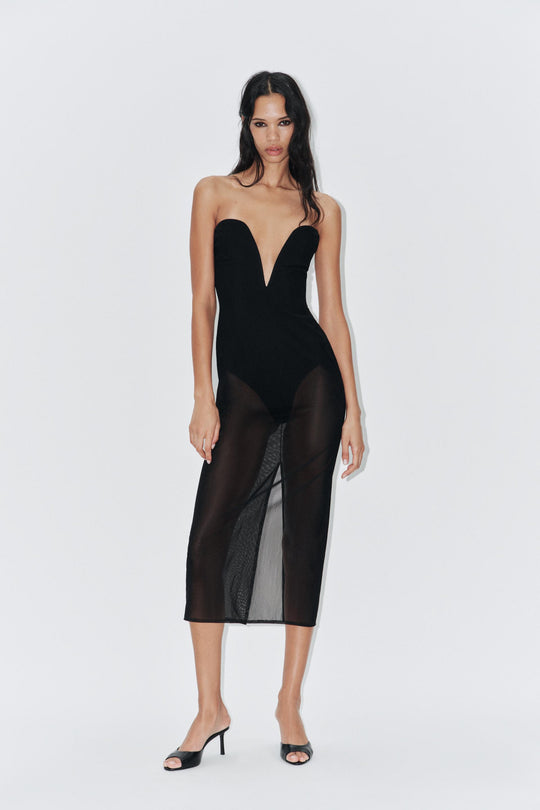 Robe body en tulle