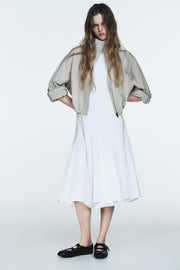 Robe midi dos-nu godets