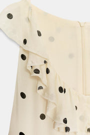 Robe asymétrique à pois