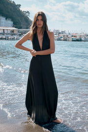 Robe midi dos-nu satinée