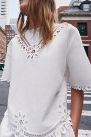 Chemise brodée en lin ZW Collection