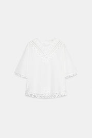 Chemise brodée en lin ZW Collection