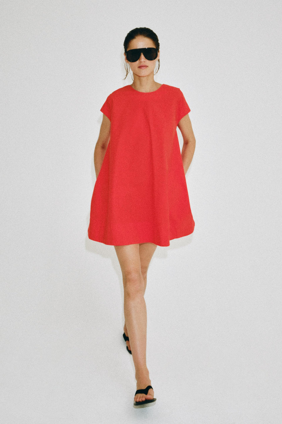 Robe courte en popeline ZW Collection