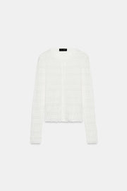 Veste en maille smockée