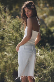 Top bandeau en maille à détail boule