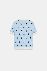 Veste en maille à motif étoiles
