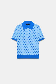 Polo en maille à pois