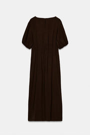 Robe midi fluide à plis