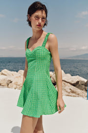 Robe courte à carreaux vichy
