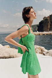 Robe courte à carreaux vichy