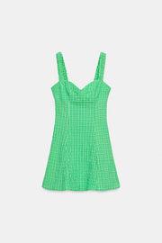 Robe courte à carreaux vichy