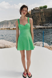 Robe courte à carreaux vichy