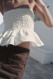 Top smocké peplum